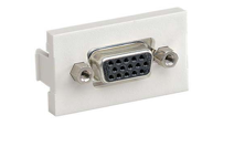 15-pin high-density female/female D-subminiature coupler in 1/3-size insert, for use with IndustrialNet™ Data Access Port.