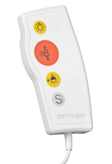 Manipulator pacjenta VL, 1 przycisk przywołania, 2 przyciski do obsługi oświetlenia, 1 przycisk serwisowy, komunikacja głosowa, obudowa antybakteryjna