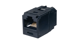 Category 6A, RJ45, 8-position, 8-wire universal coupler module, black.